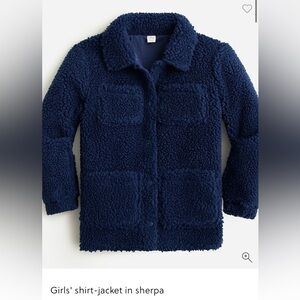NWT J.Crew Crewcuts Teddy Sherpa Blue Jacket